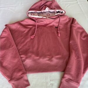 Nike Women's Pink Cropped Hoodie